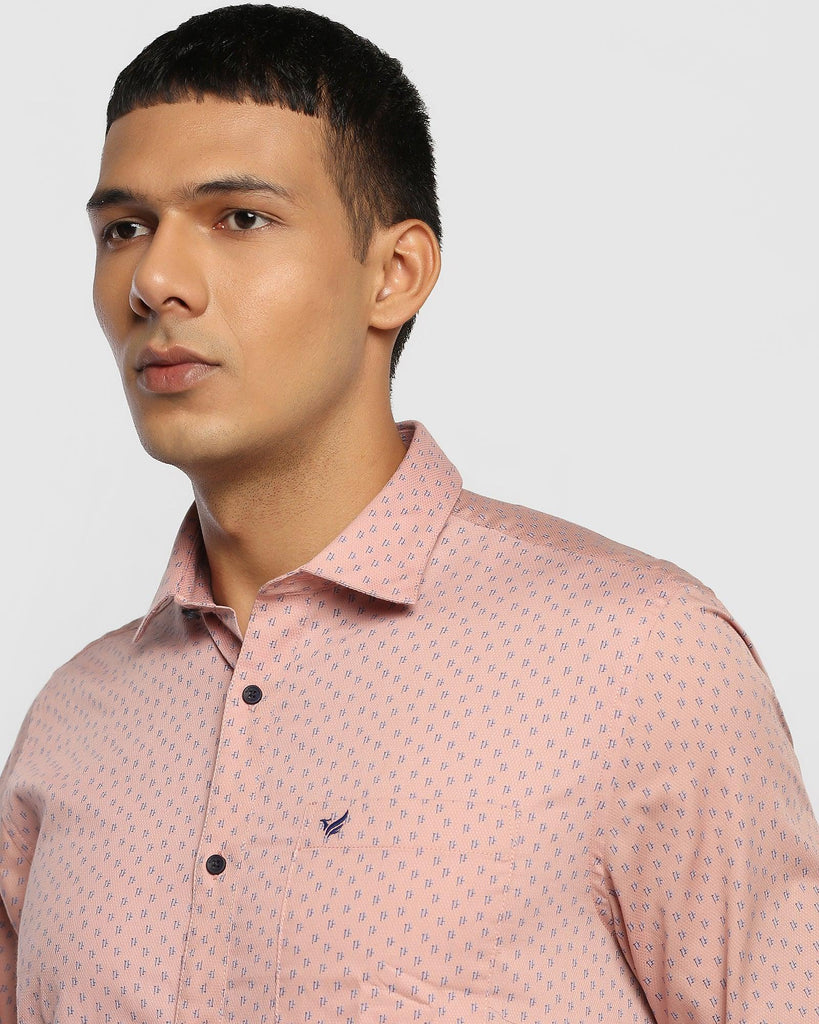 Casual Peach Printed Shirt - Umi