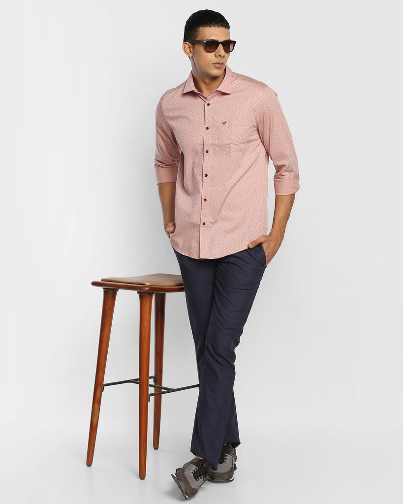 Casual Peach Printed Shirt - Umi