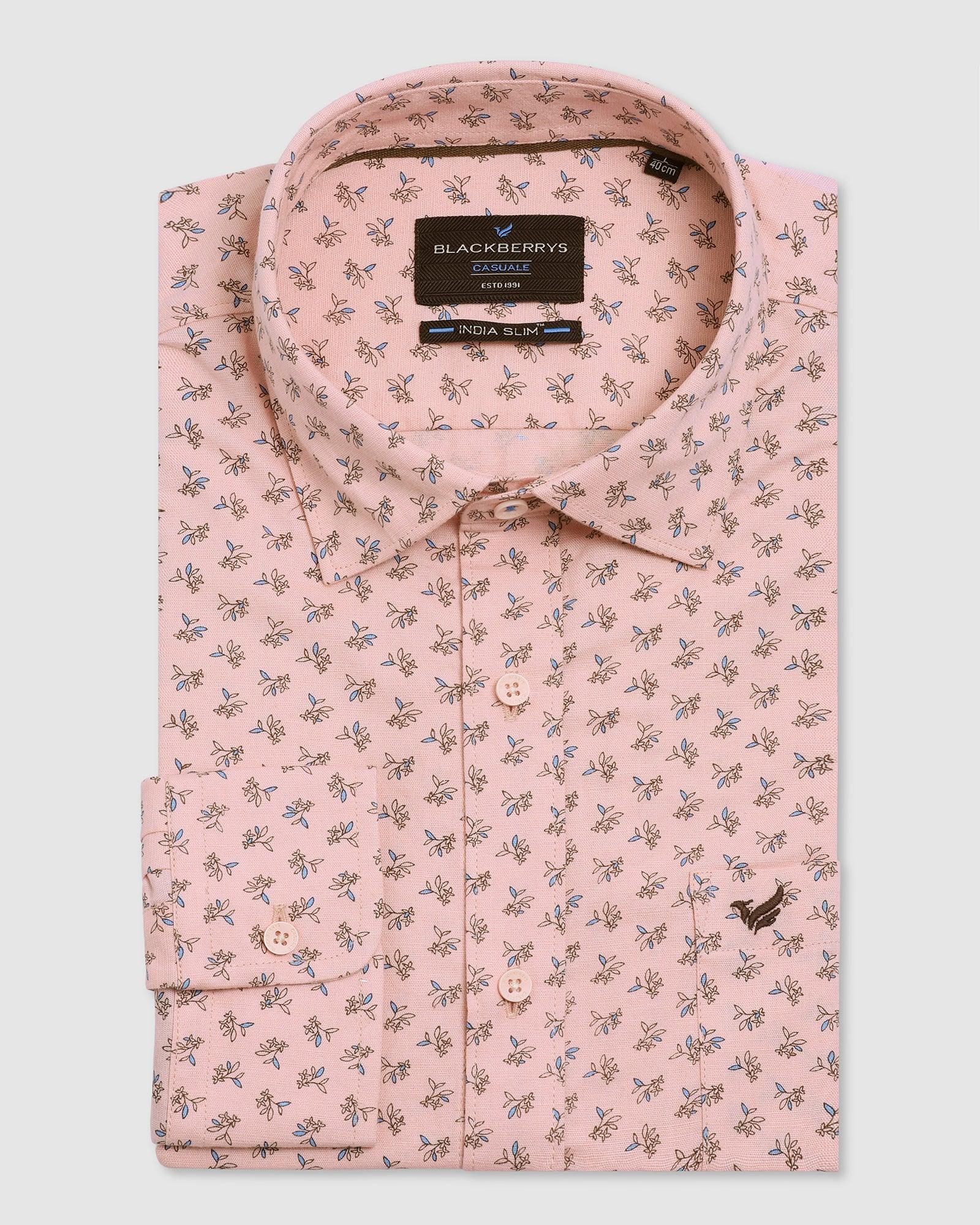 Casual Pink Printed Shirt - Akio