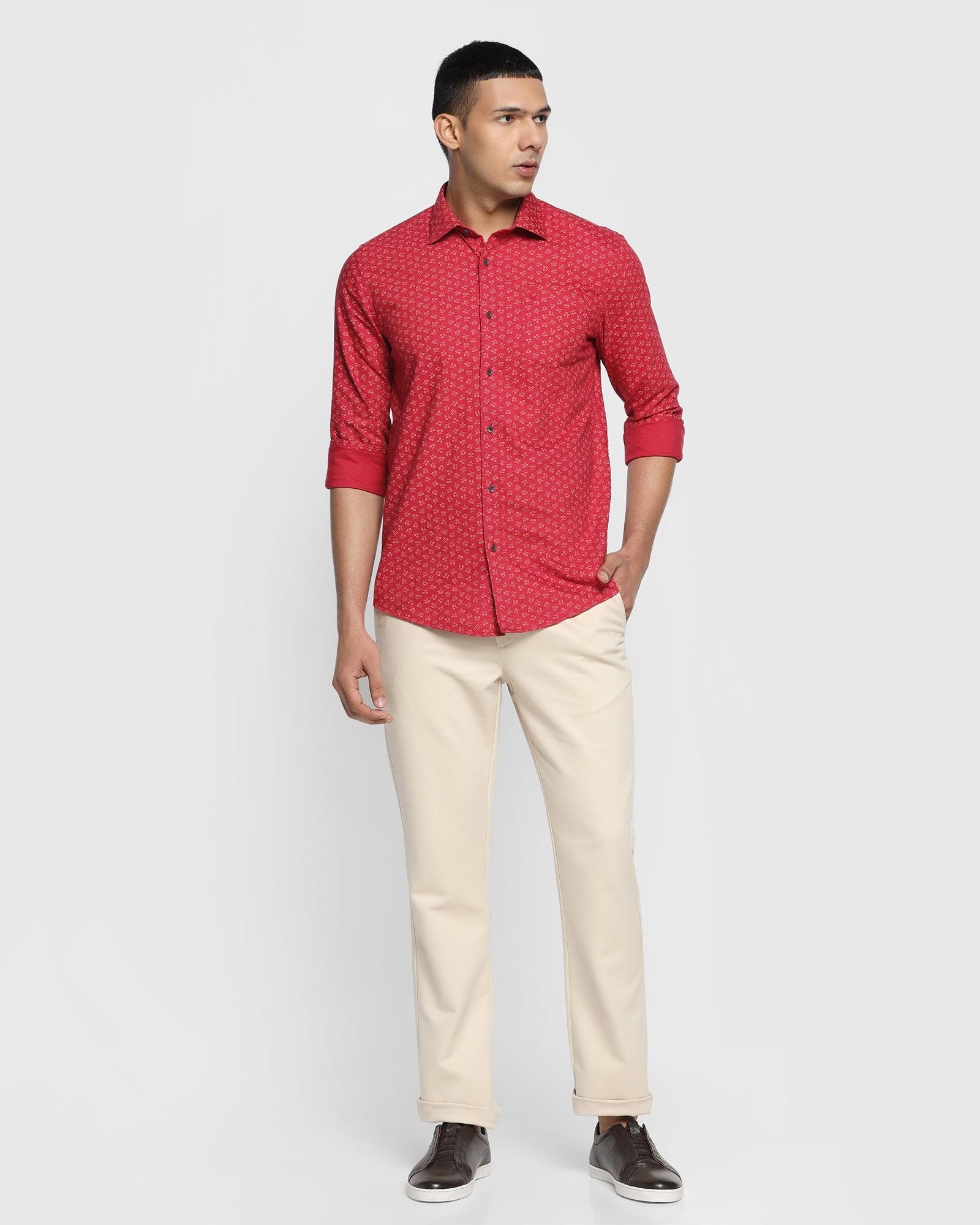 Casual Red Printed Shirt - Ken