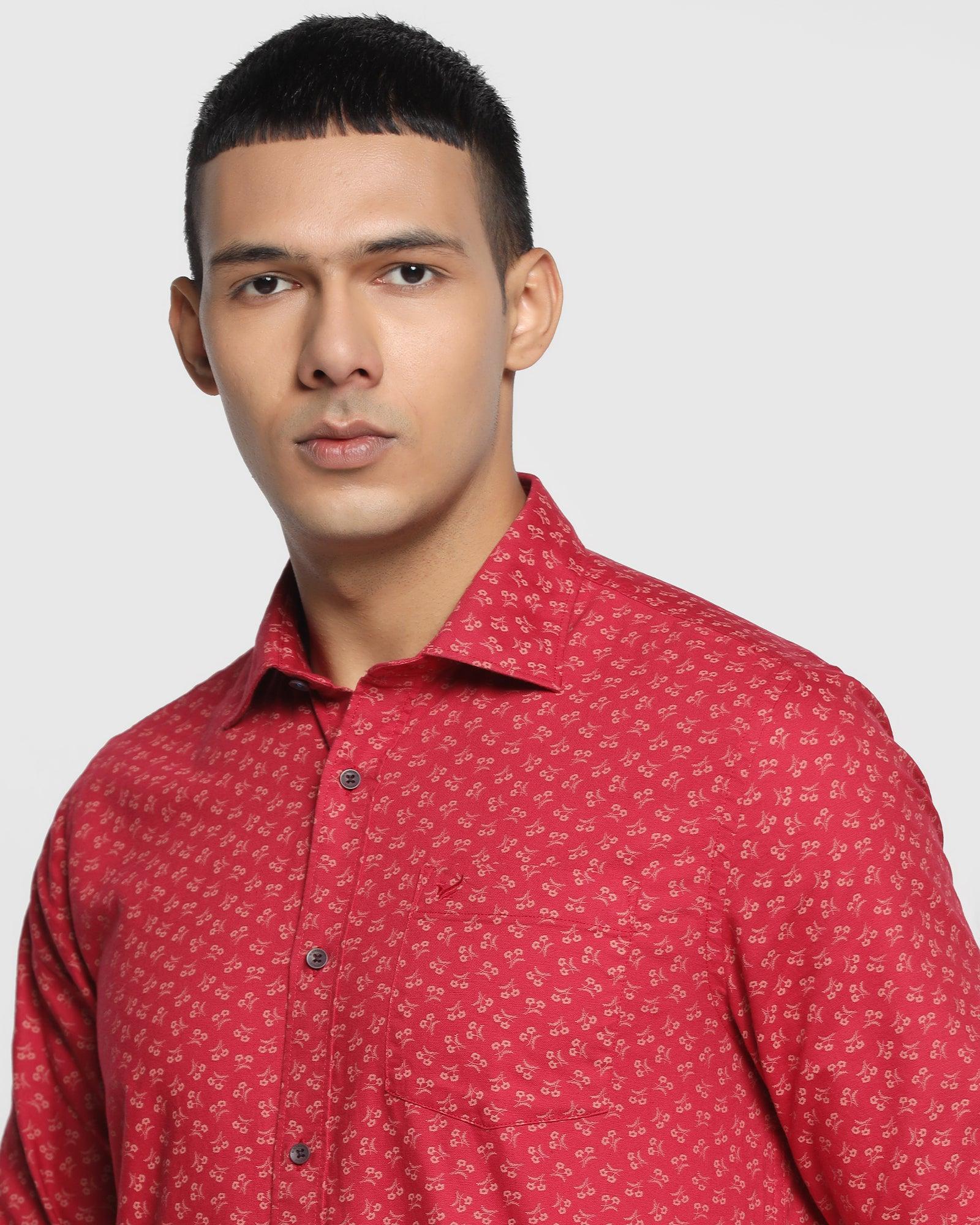Casual Red Printed Shirt - Ken