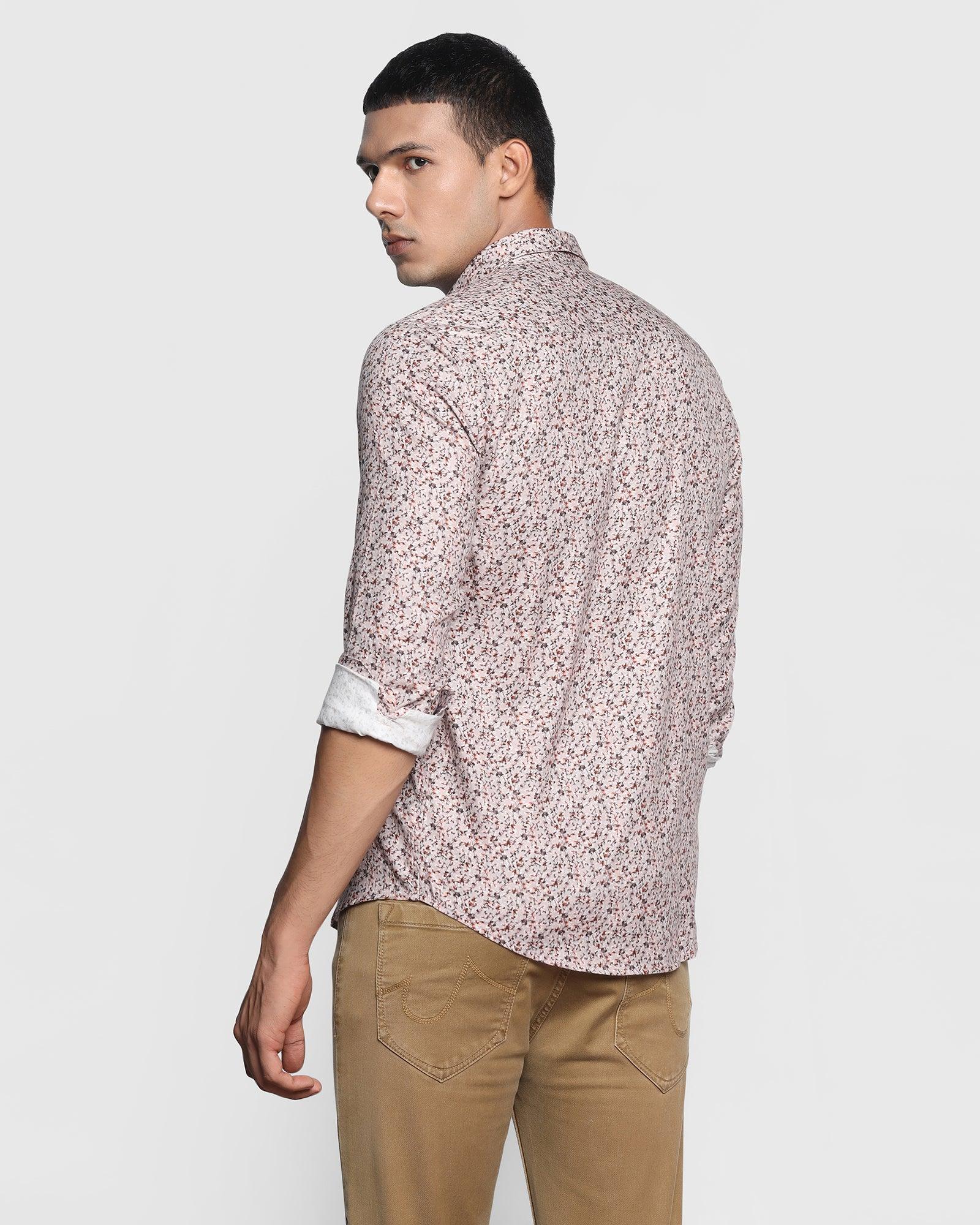 Casual Rust Printed Shirt - Lister