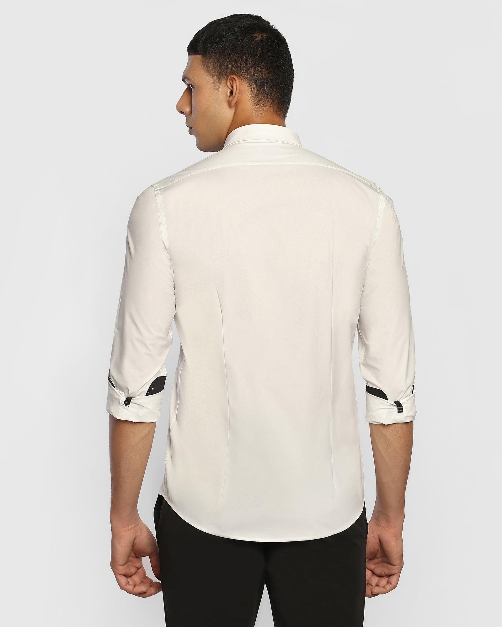 Casual White Printed Shirt - Brava