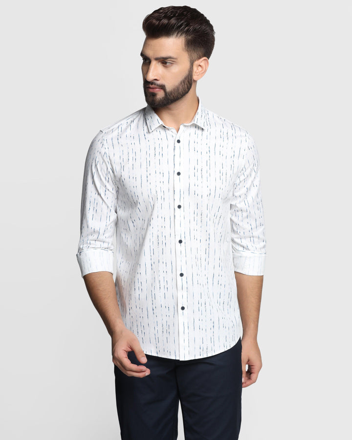 Casual White Printed Shirt - Karizma