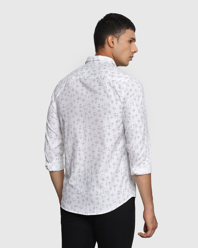 Casual White Printed Shirt - Morris