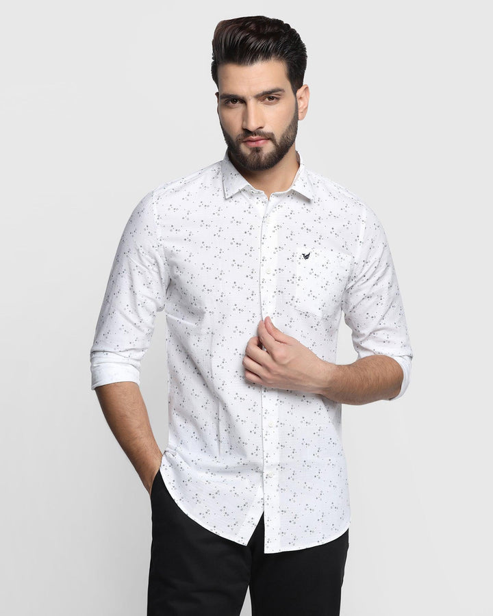 Casual White Printed Shirt - Siko