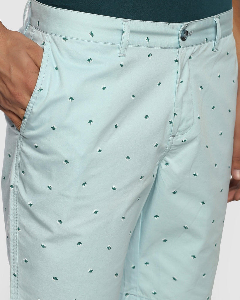 Casual Aqua Printed Shorts - Jim