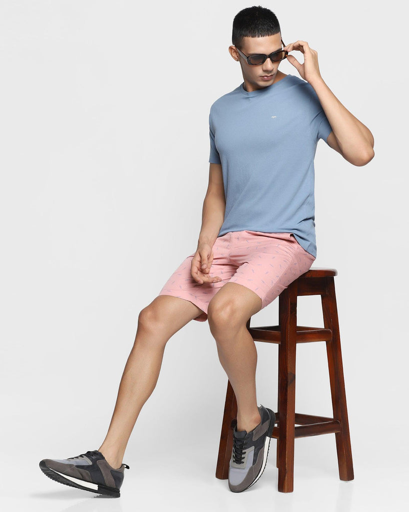 Casual Dusty Pink Printed Shorts - Peter