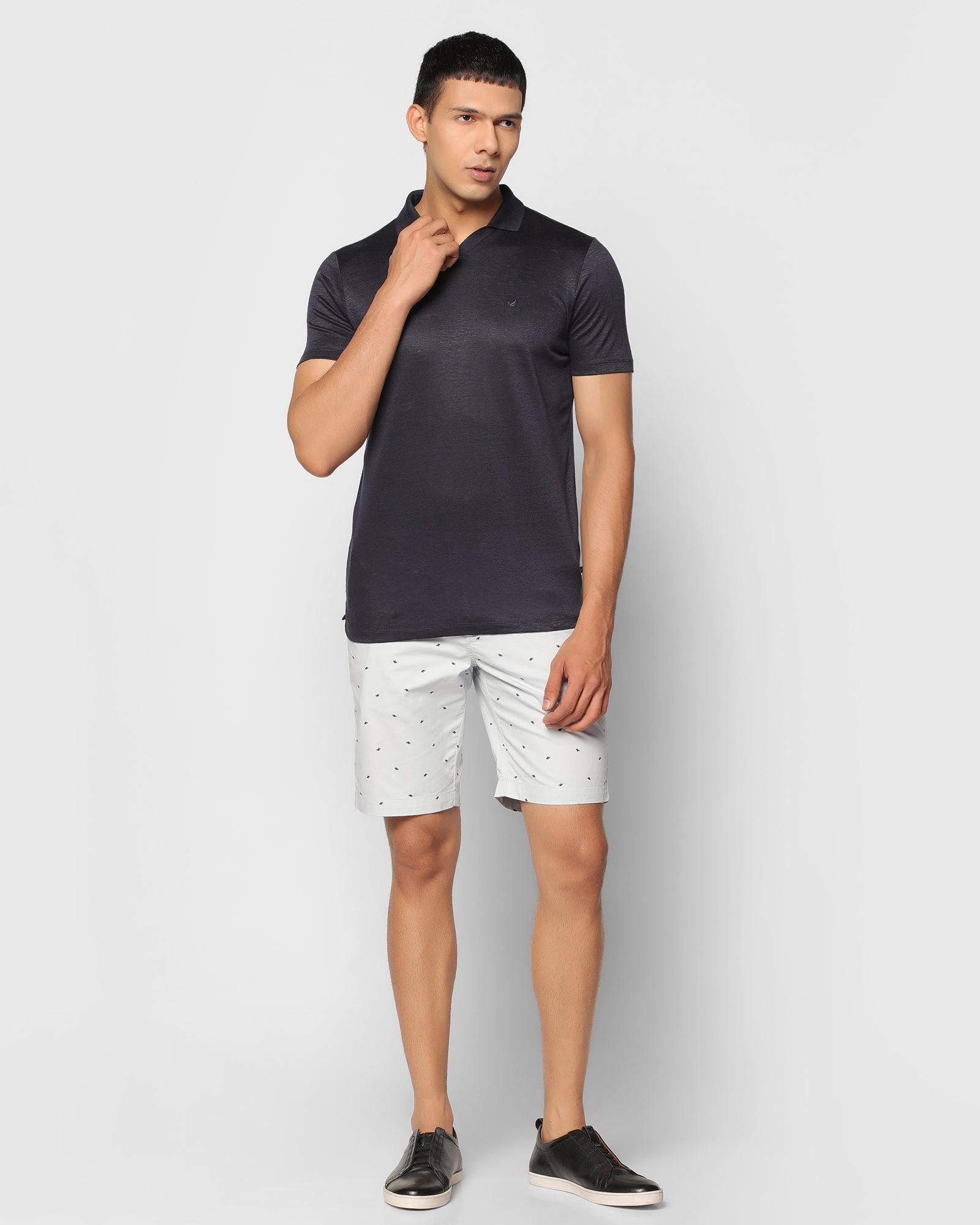 Casual Grey Printed Shorts Jim