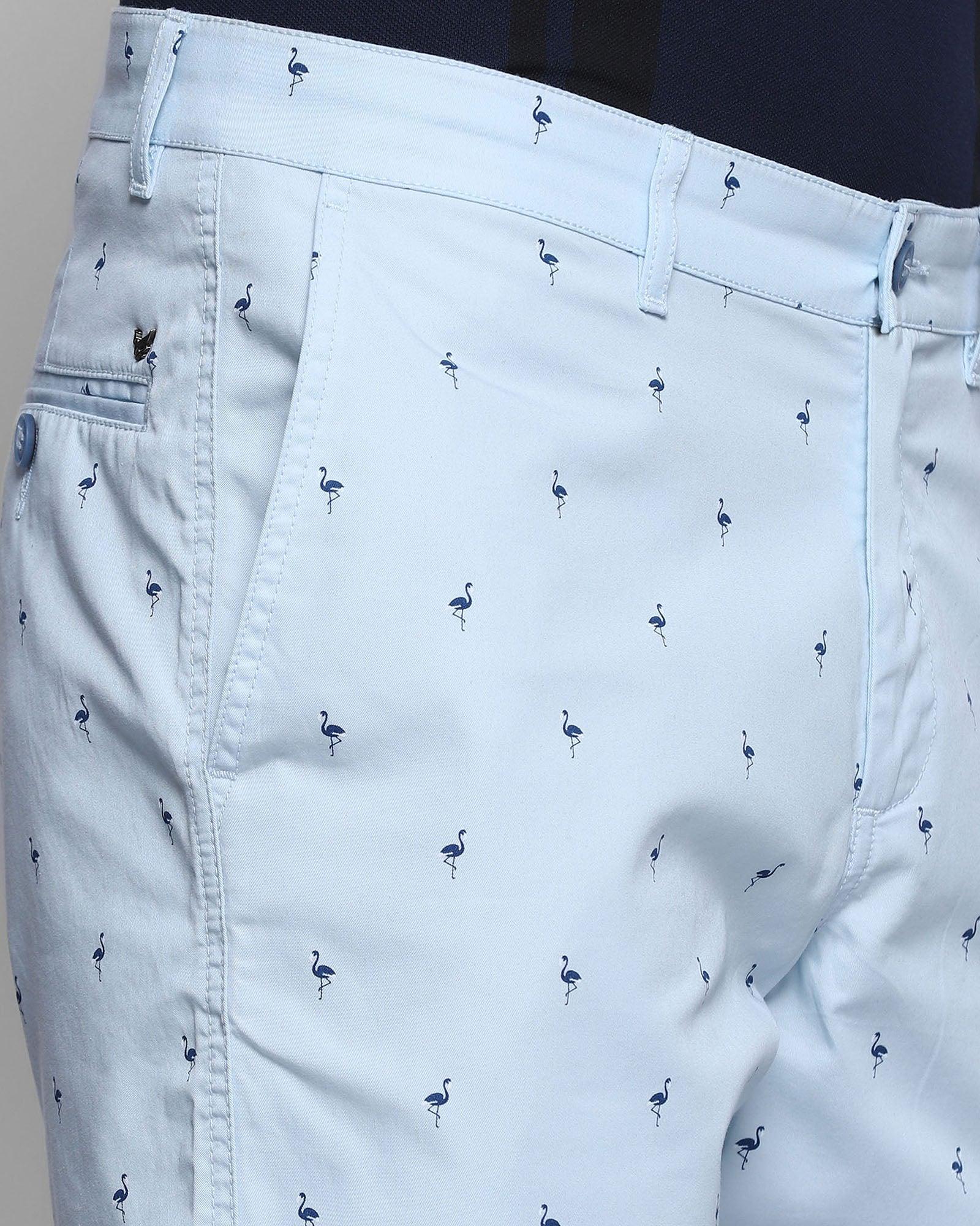 Casual Light Grey Printed Shorts - Parker
