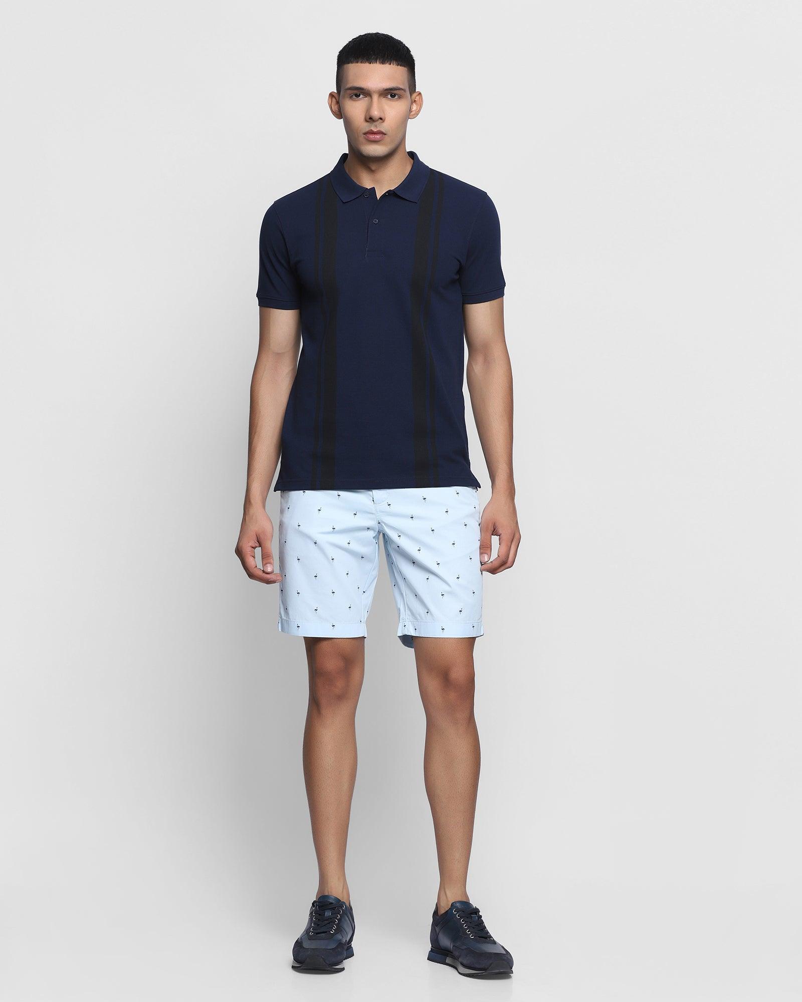 Printed Casual Shorts In Grey (Parker) - Blackberrys