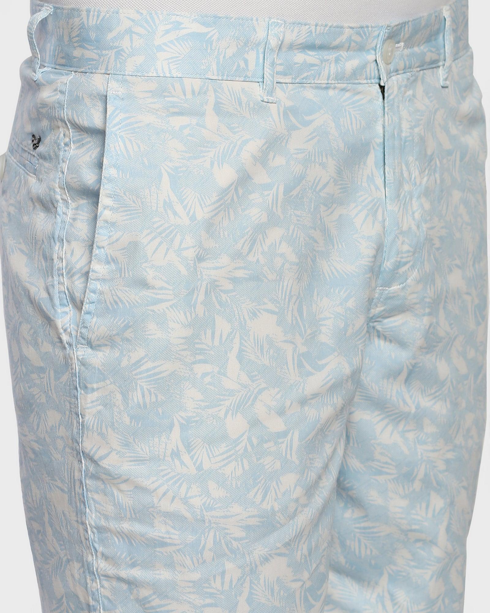 Casual Light Blue Printed Shorts - Jake