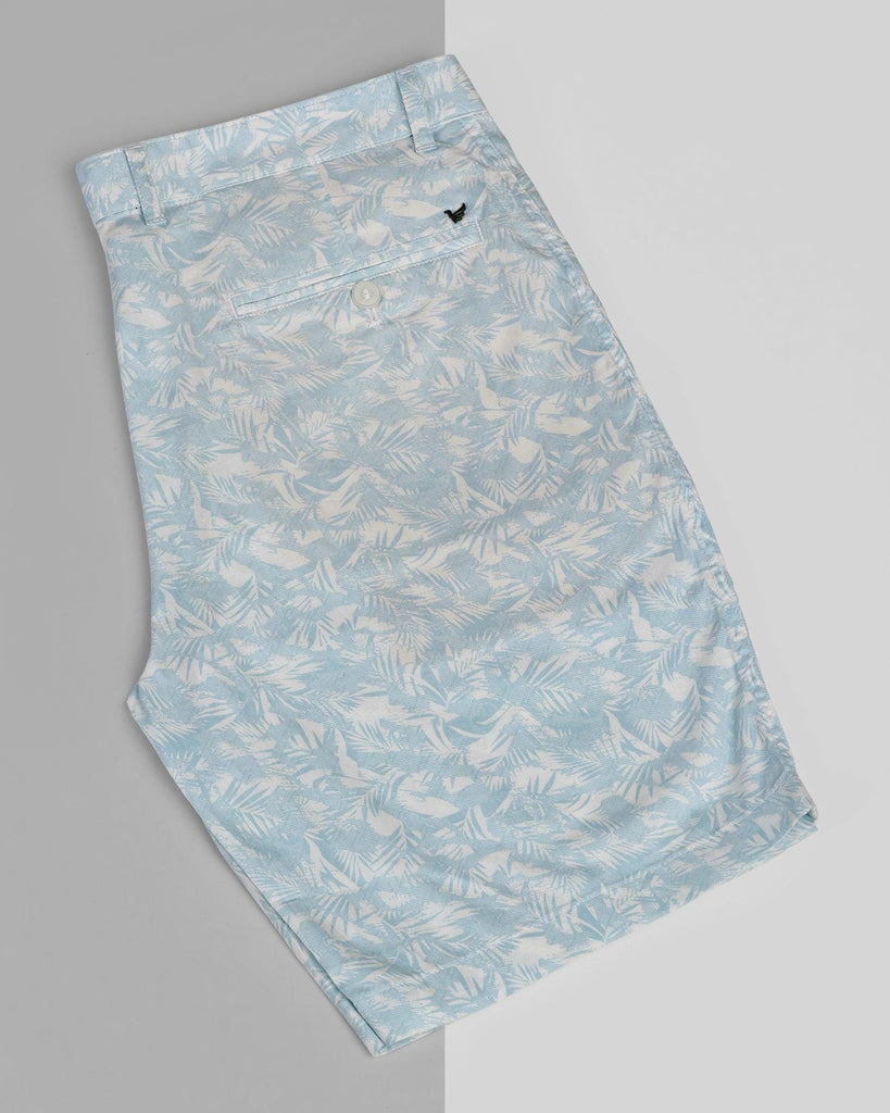 Casual Light Blue Printed Shorts - Jake