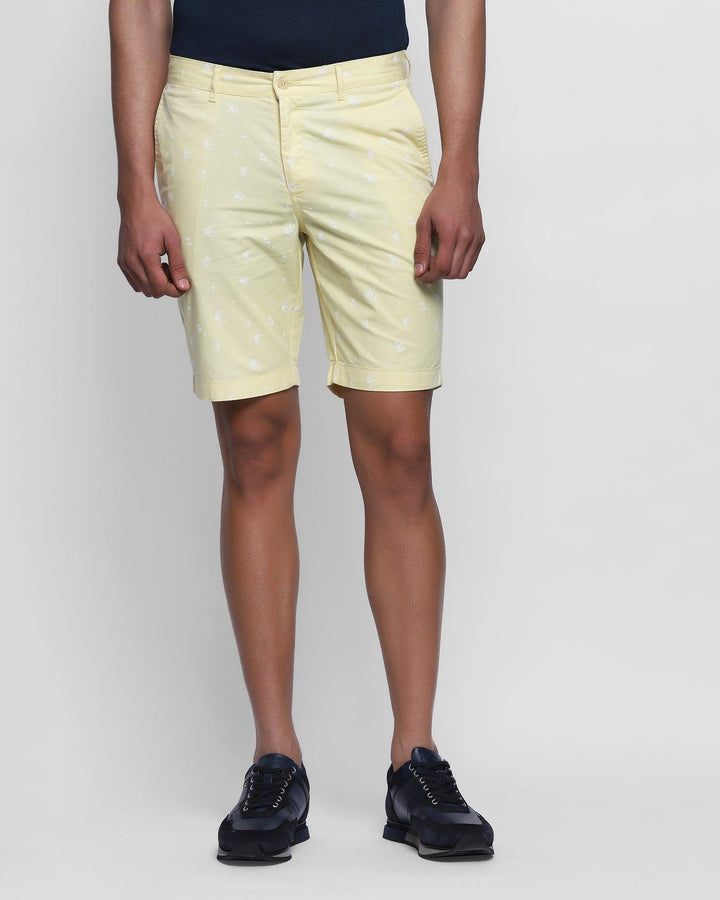 Casual Yellow Printed Shorts - Rios