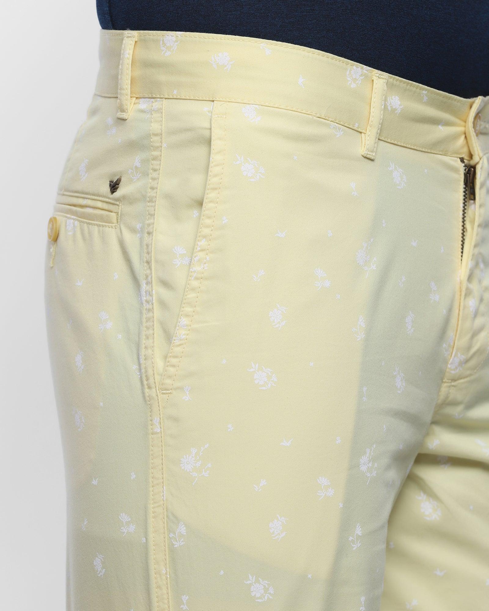 Casual Yellow Printed Shorts - Rios