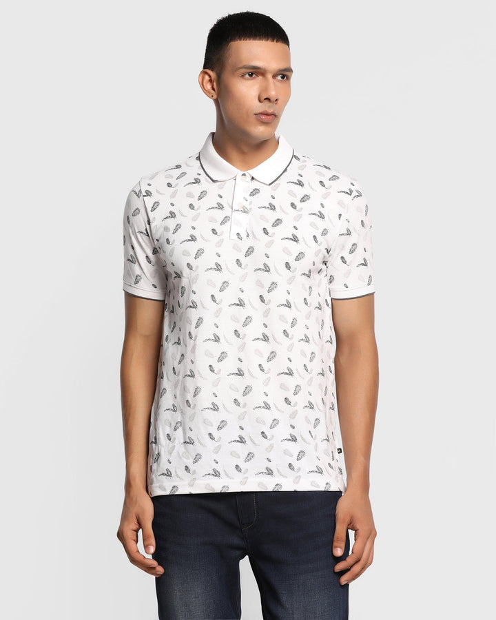 Polo White Printed T-Shirt - Banana