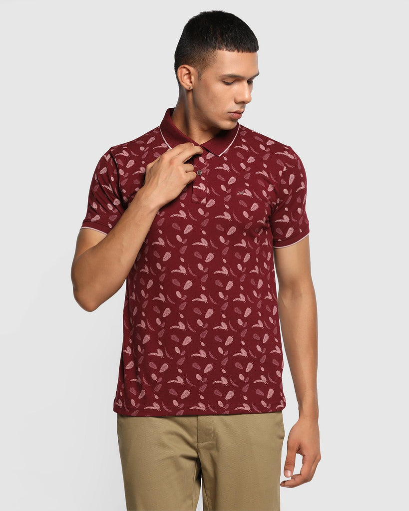 Polo Wine Printed T-Shirt - Banana