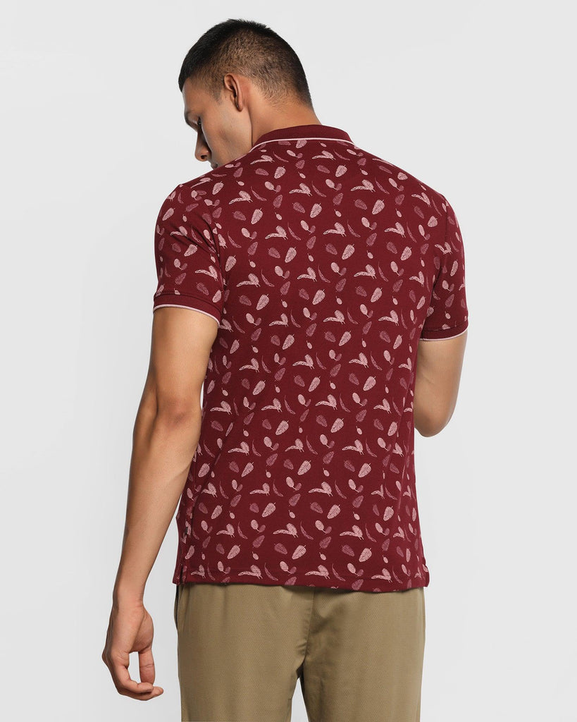 Polo Wine Printed T-Shirt - Banana