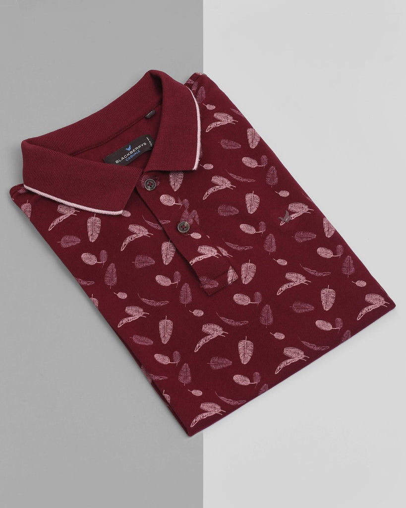 Polo Wine Printed T-Shirt - Banana