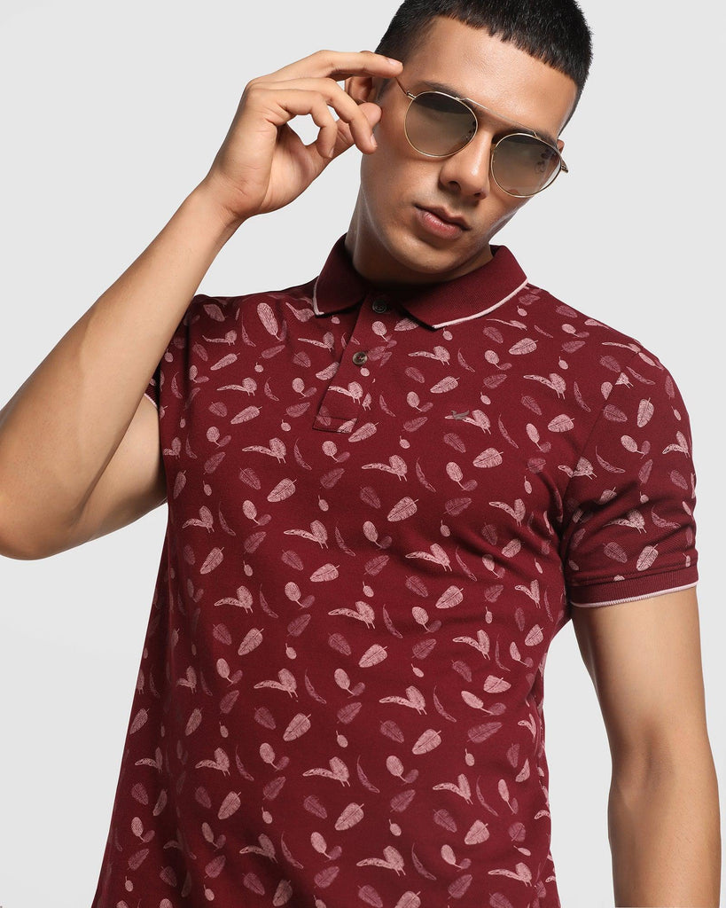 Polo Wine Printed T-Shirt - Banana