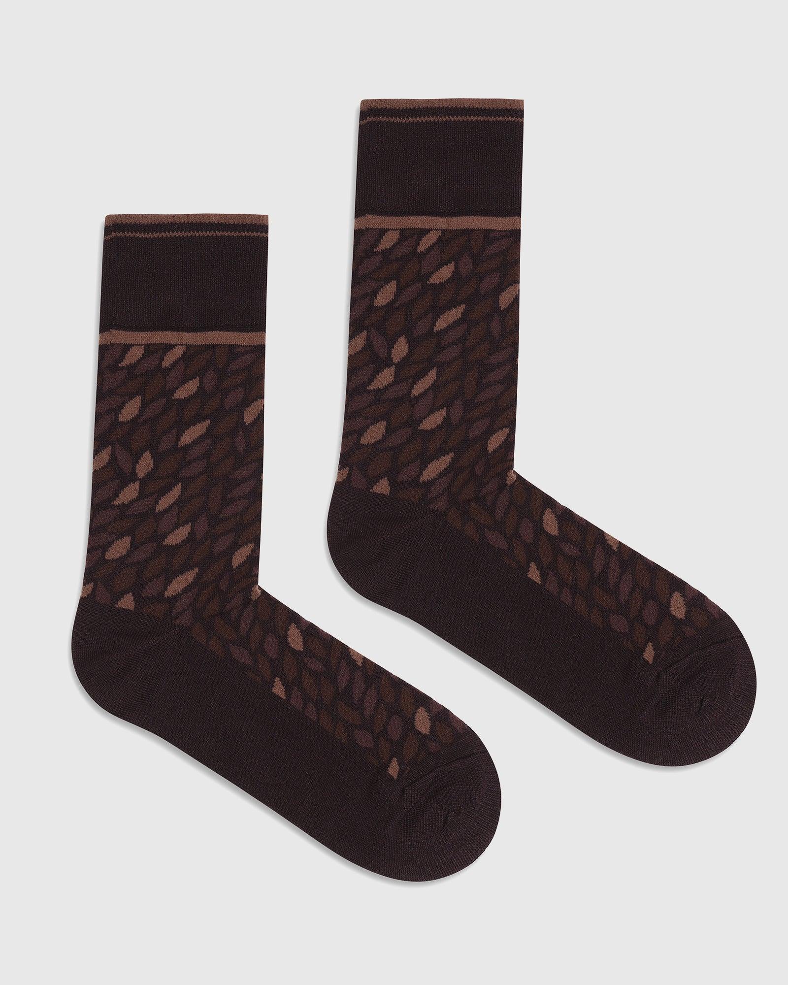 Cotton Blue Printed Socks - Qais