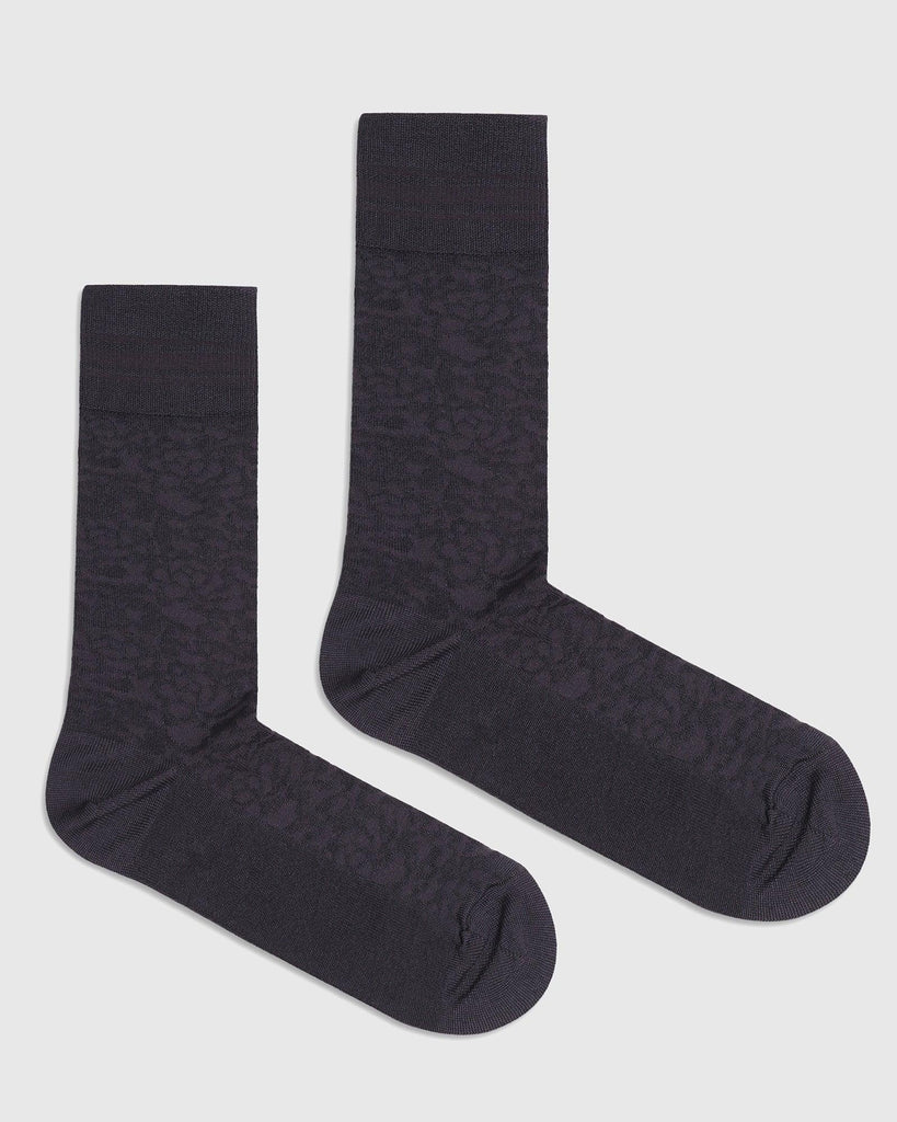 Cotton Grey Printed Socks - Quan