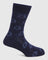 Cotton Navy Printed Socks - Qalar