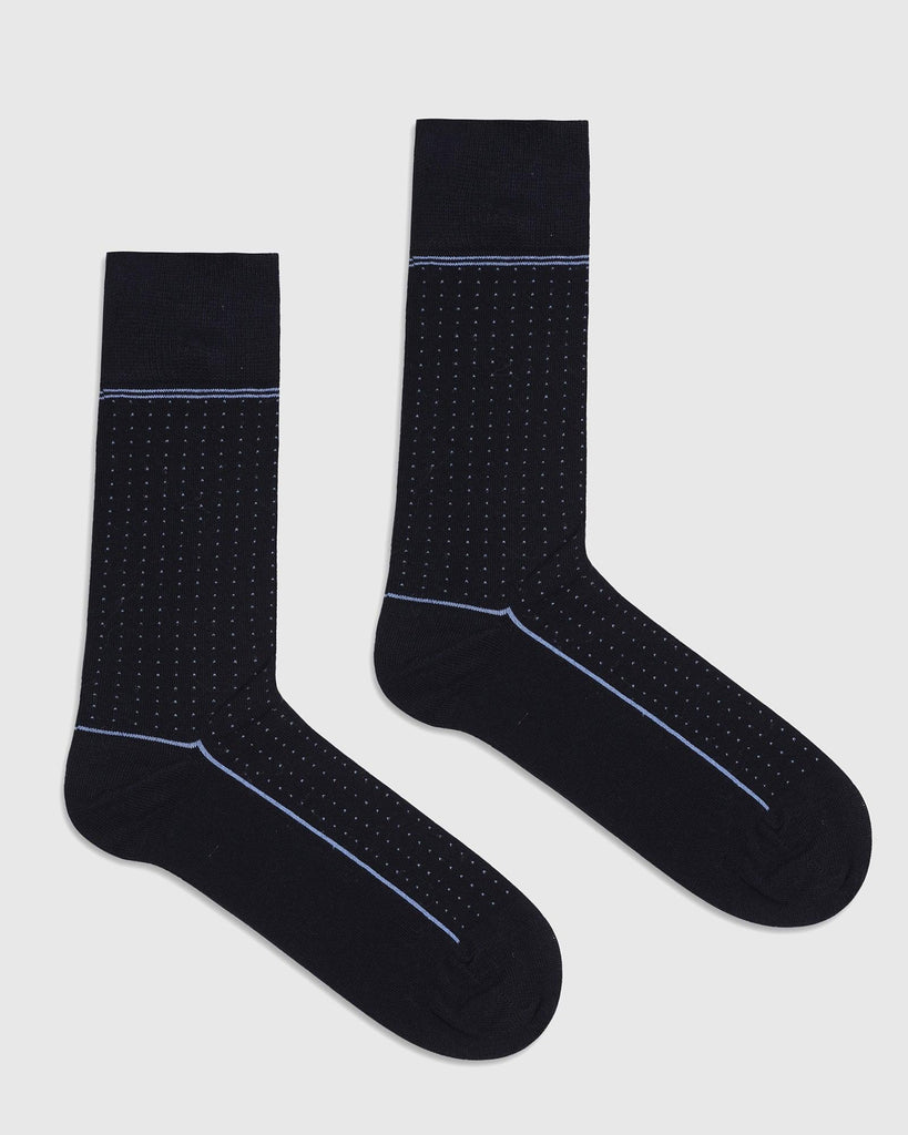 Cotton Navy Printed Socks - Qapis