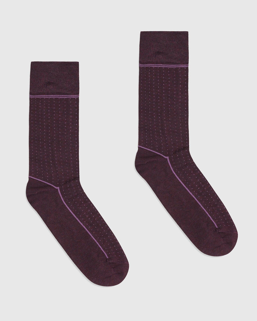 Cotton Purple Printed Socks - Qapis