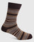 Cotton Tobacco Brown Printed Socks - Qaka