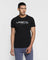 Crew Neck Black Printed T Shirt - Calvin