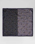 Black & Grey 100% Silk Printed Pocket Square - Rechard