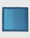Dark Navy 100% Silk Printed Pocket Square - Salvia