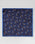 Navy 100% Silk Printed Pocket Square - Rosemerry