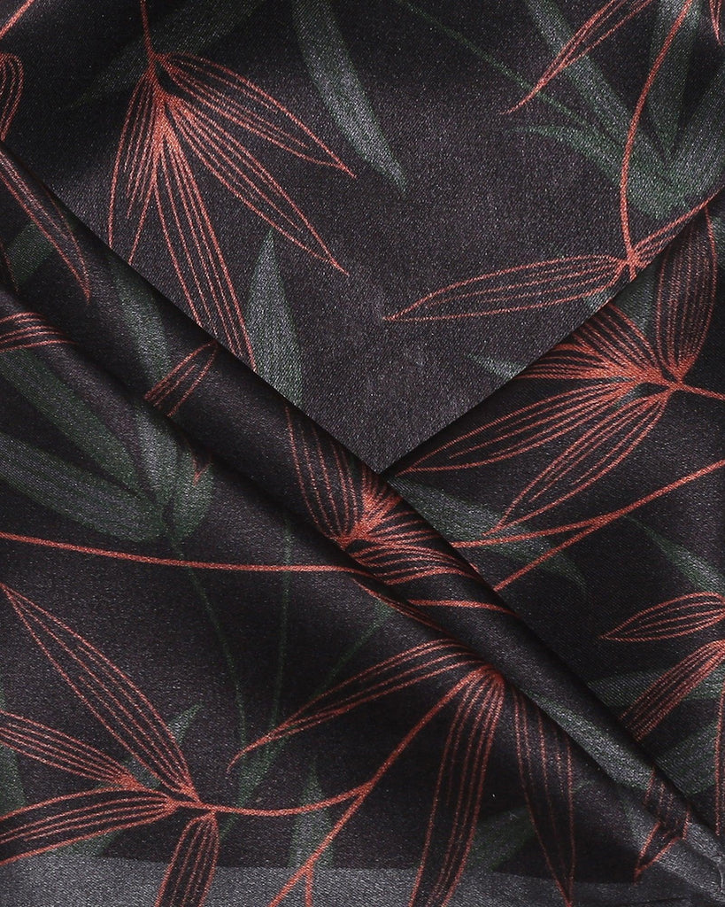 Silk Tobacco Brown Printed Pocket Square - Saint