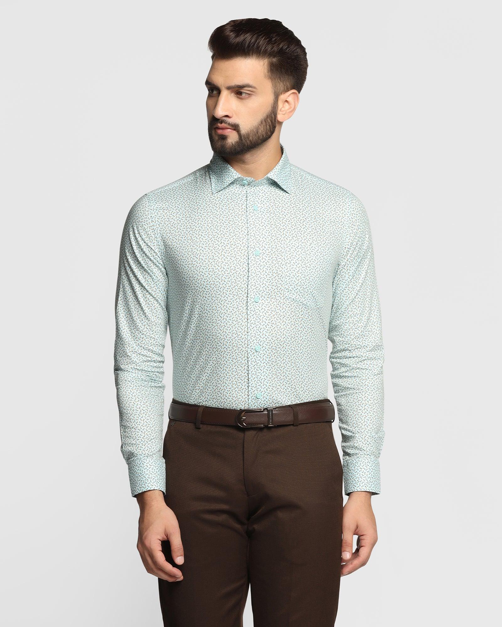 Formal Aqua Printed Shirt - Boss