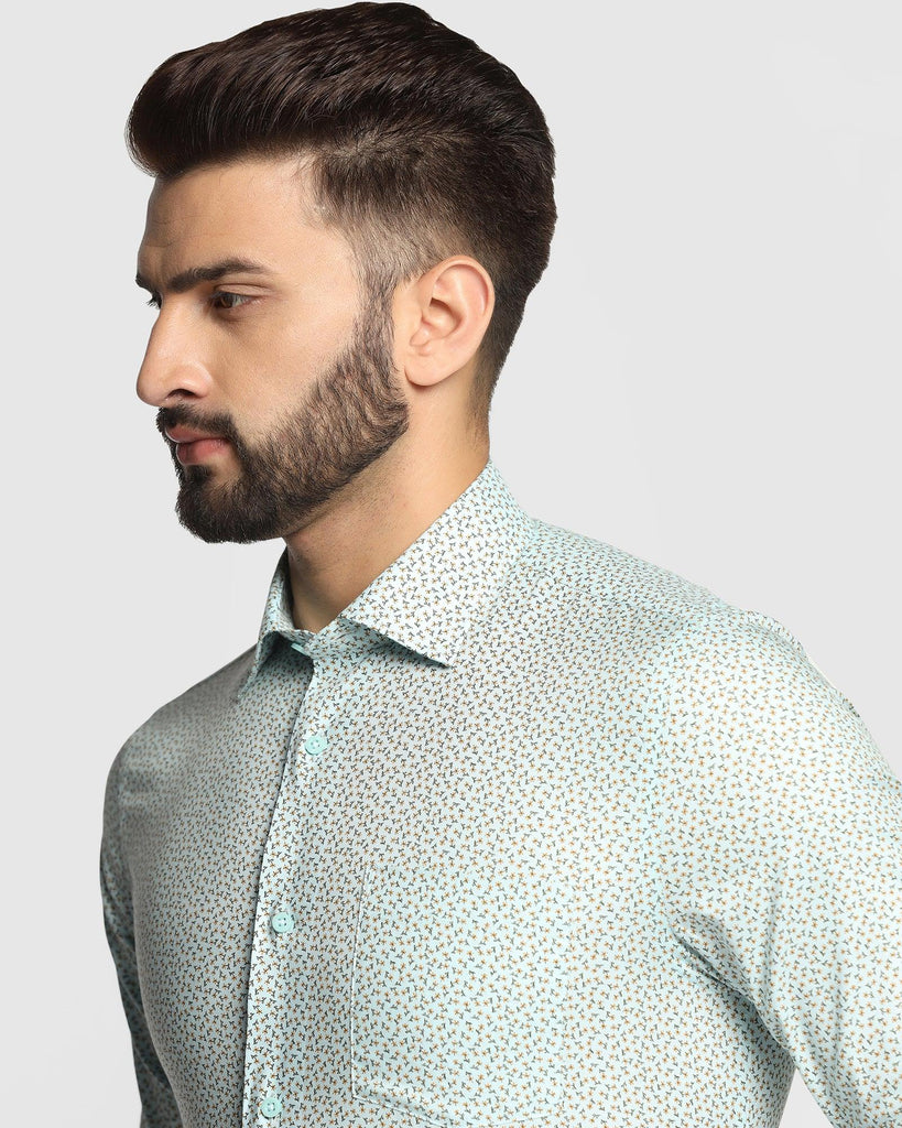 Formal Aqua Printed Shirt - Boss