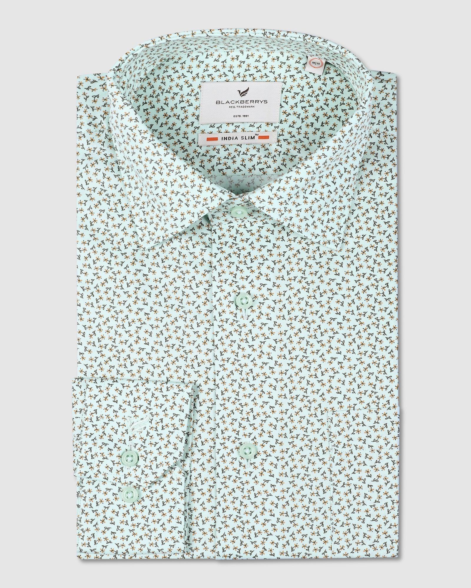 Formal Aqua Printed Shirt - Boss