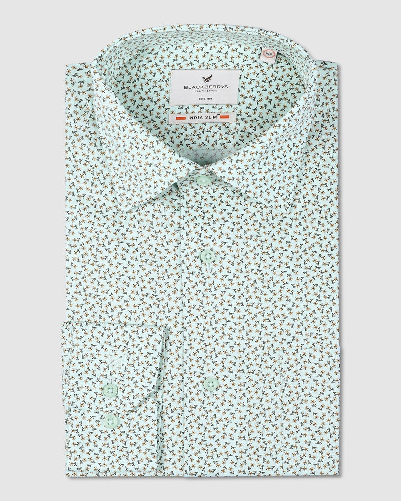 Formal Aqua Printed Shirt - Boss