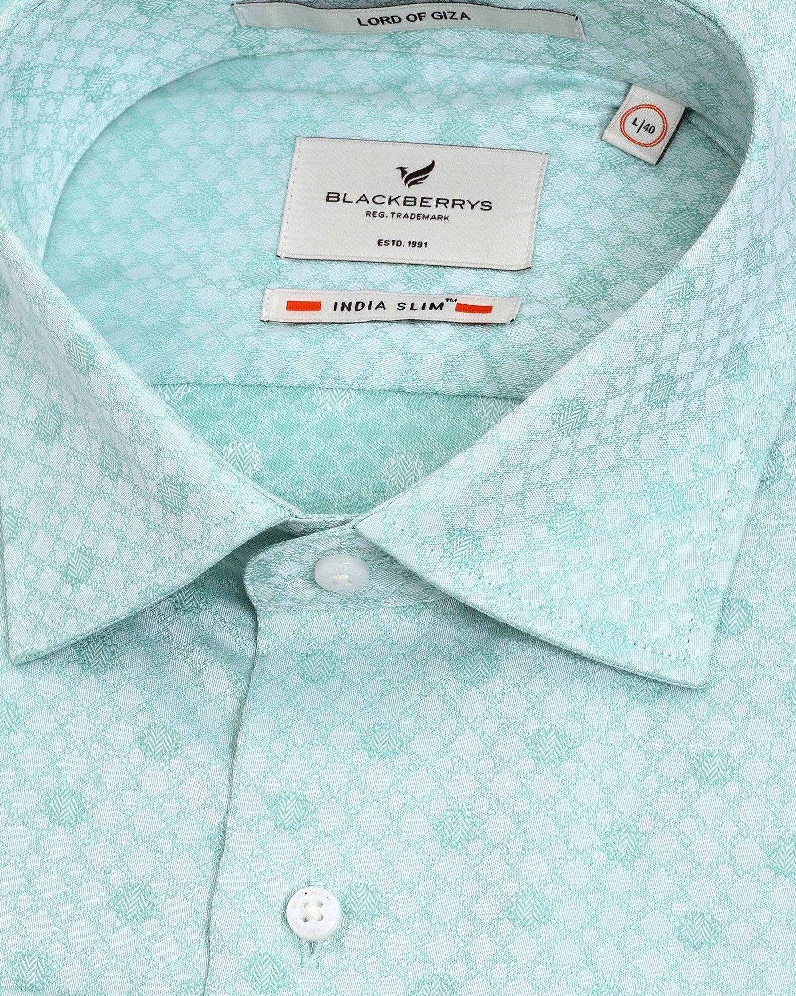 Formal Aqua Printed Shirt - Rovin