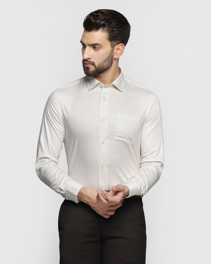 Formal Beige Printed Shirt - Master