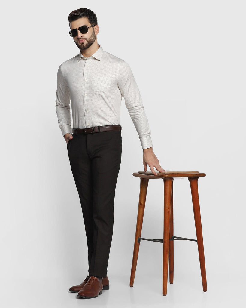 Formal Beige Printed Shirt - Master