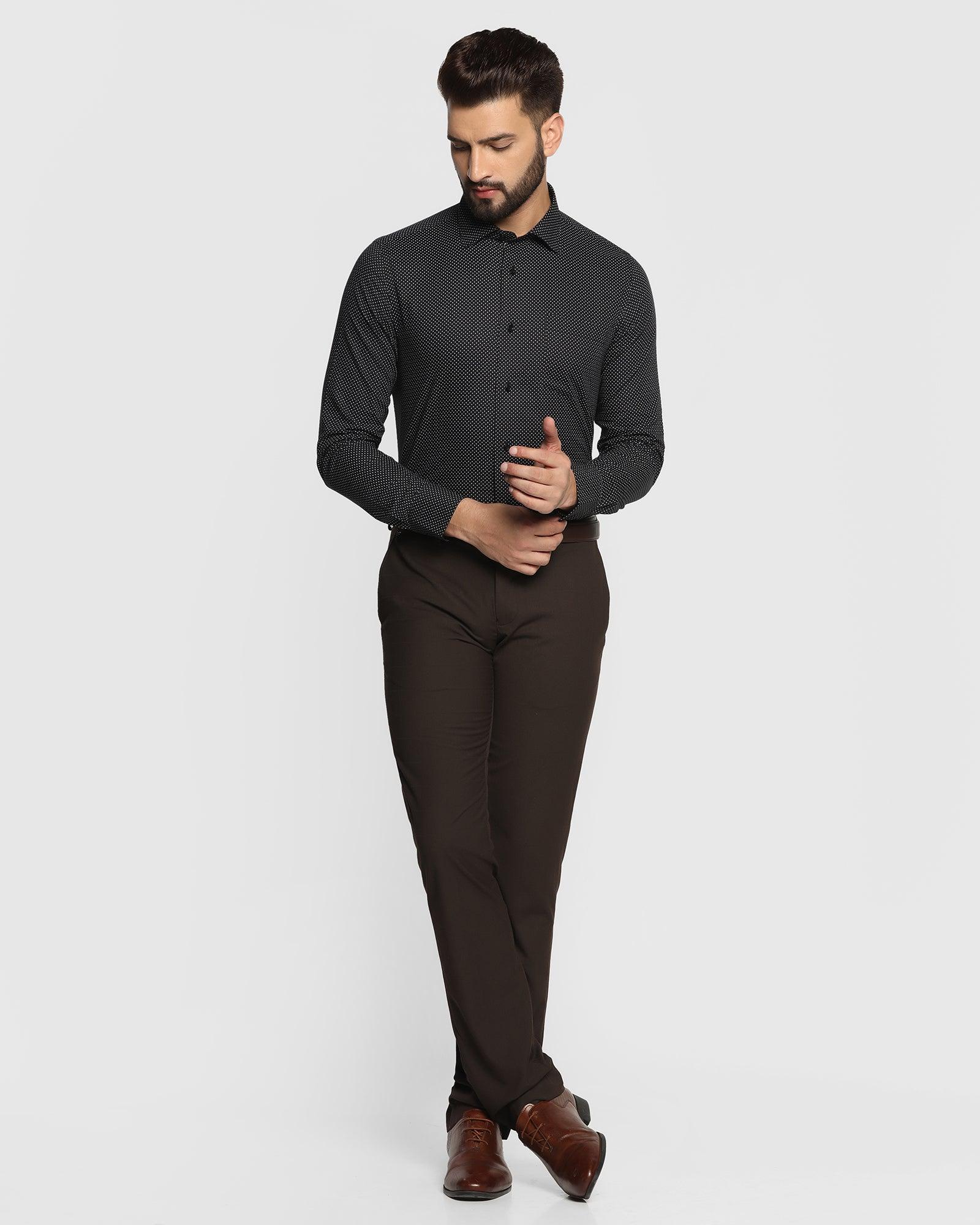 Formal Black Printed Shirt - Duman
