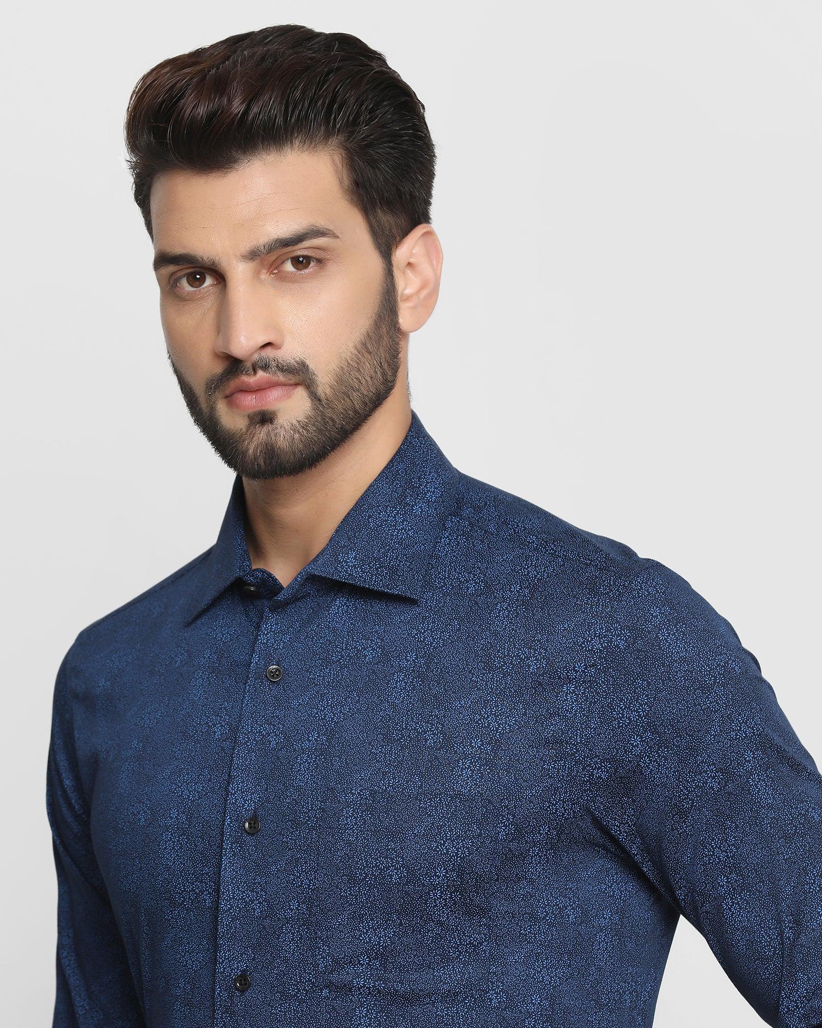 Formal Blue Printed Shirt - Aldo
