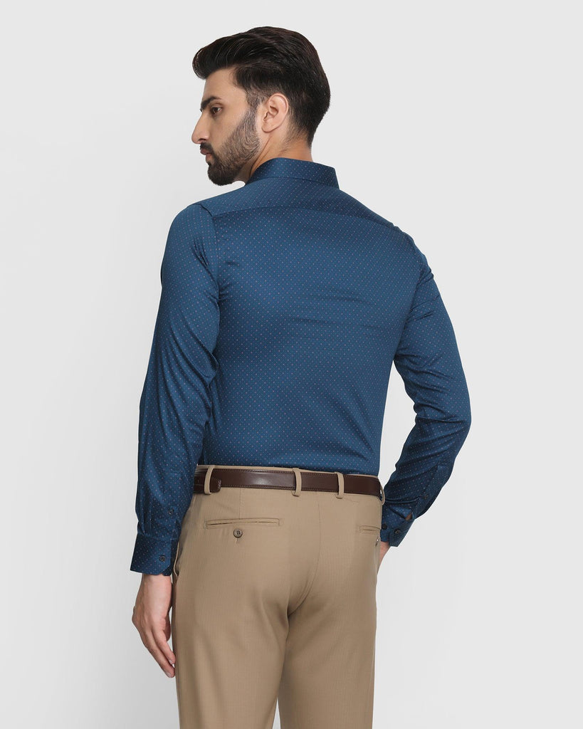 Formal Blue Printed Shirt - David