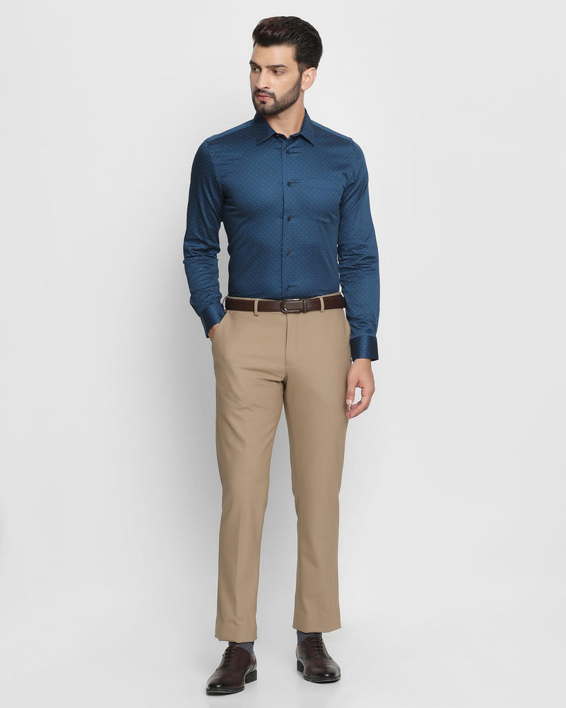 Formal Blue Printed Shirt - David