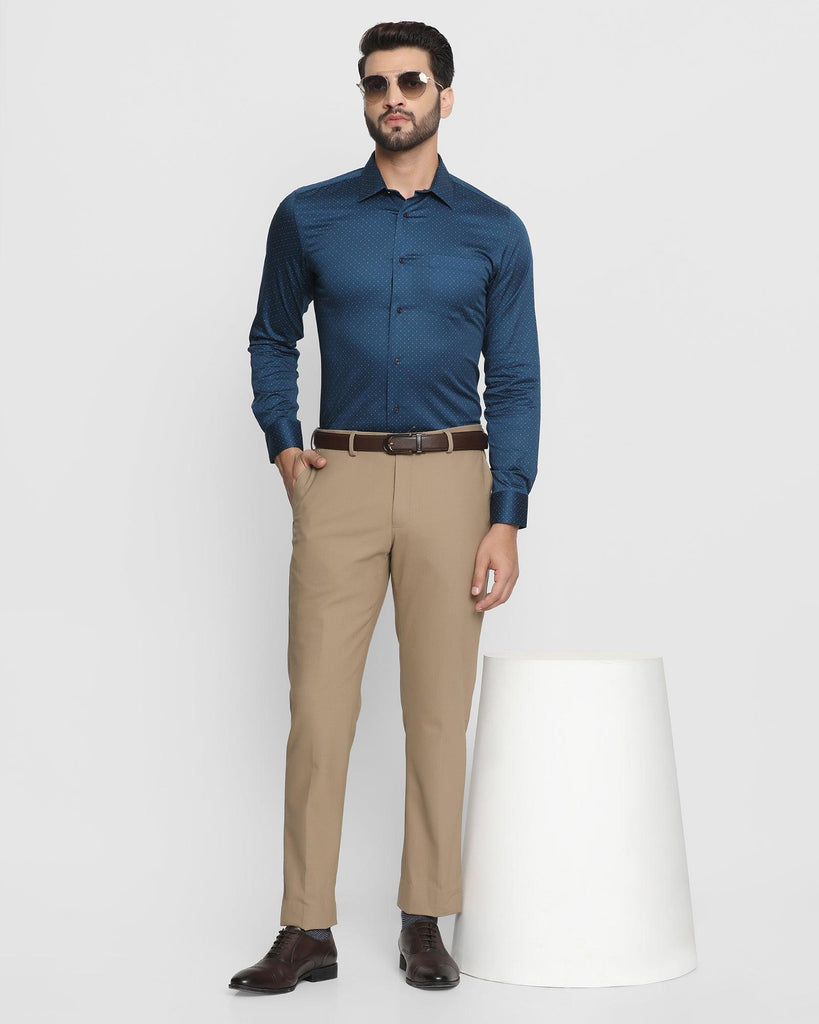 Formal Blue Printed Shirt - David