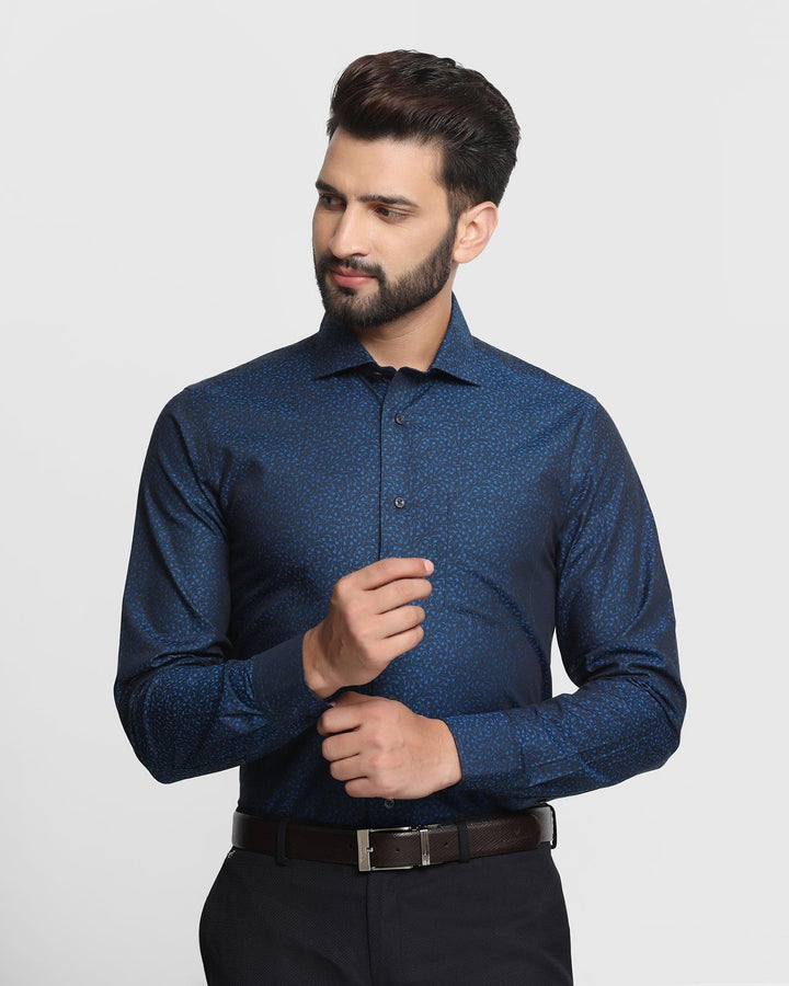 Formal Blue Printed Shirt - Jedi