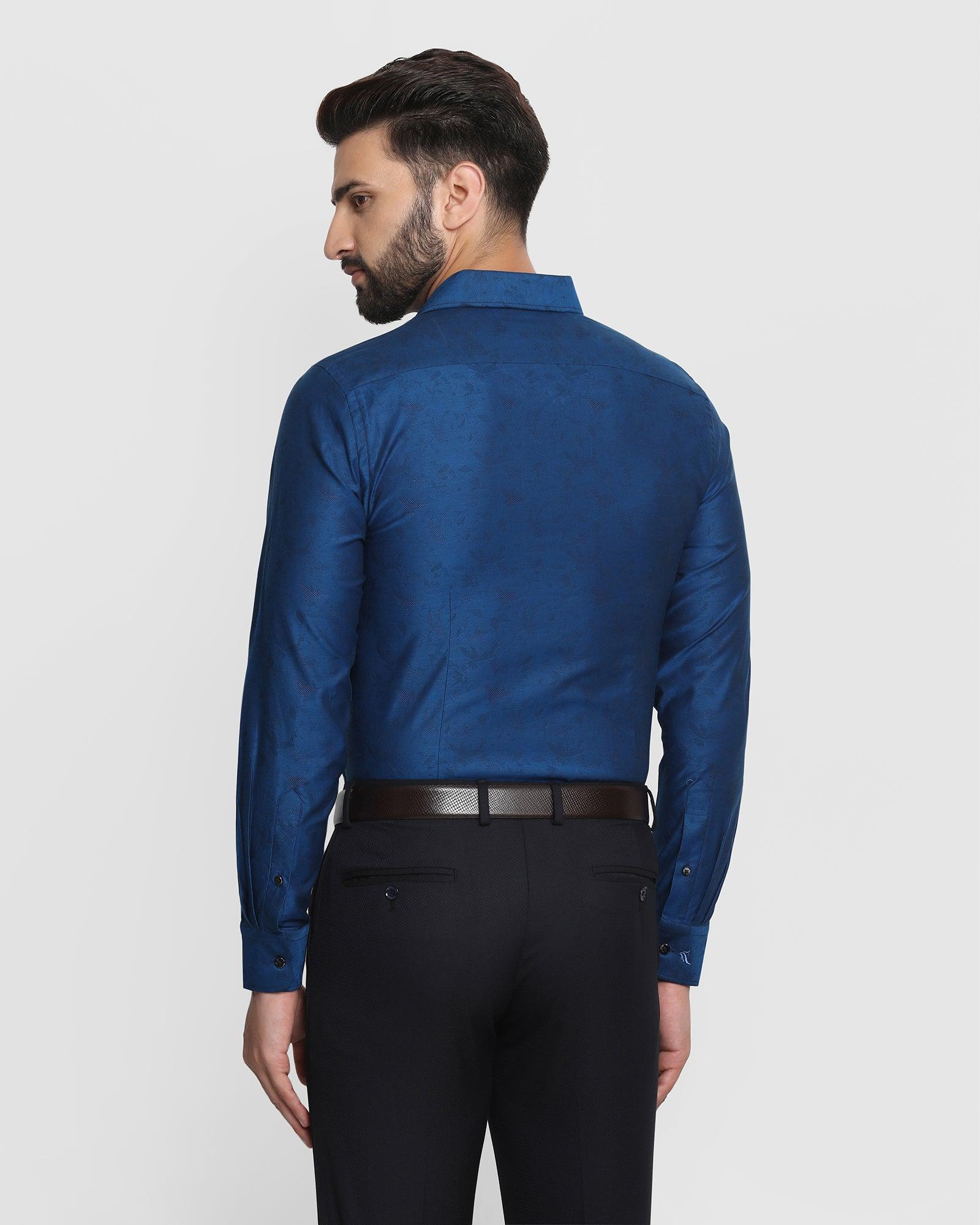 Formal Blue Printed Shirt - Jepsen