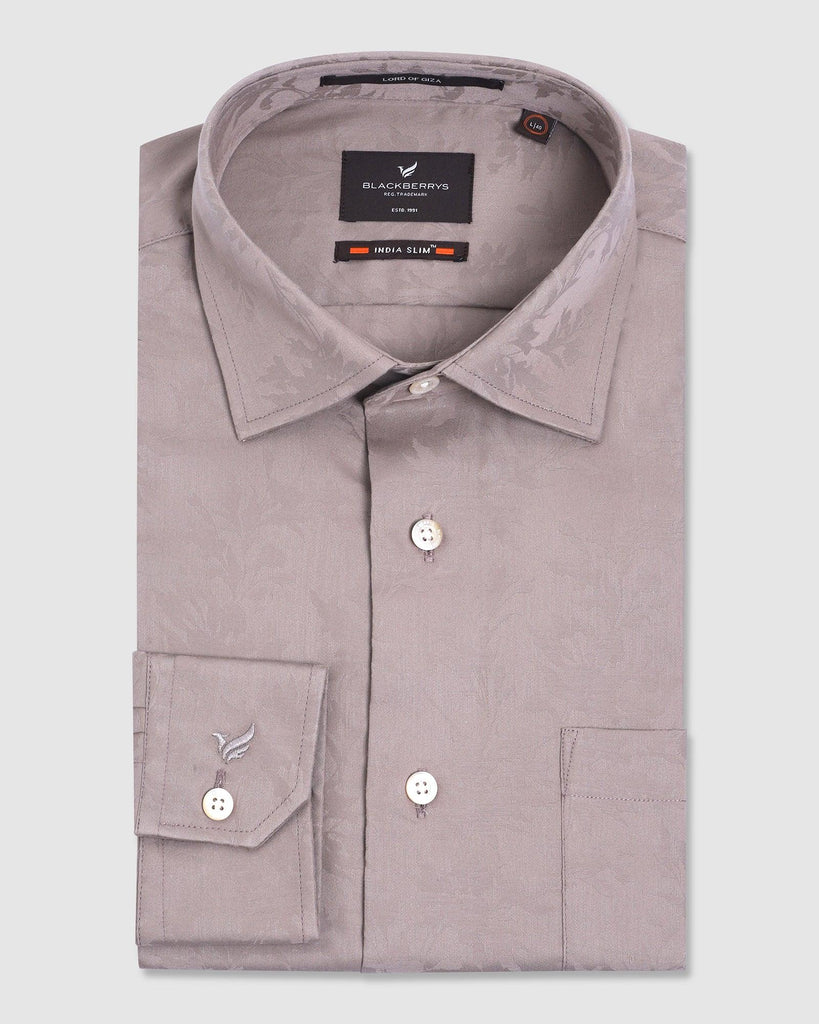 Formal Khaki Printed Shirt - Amber